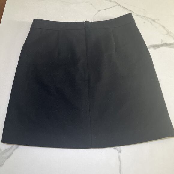 Ann Taylor Loft Womens Black Wool Blend Skirt Pockets Fully Lined Size 6 NWOT - Picture 10 of 12